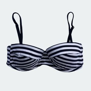 Vince Camuto Bikini Top Navy White Stripes Size Medium